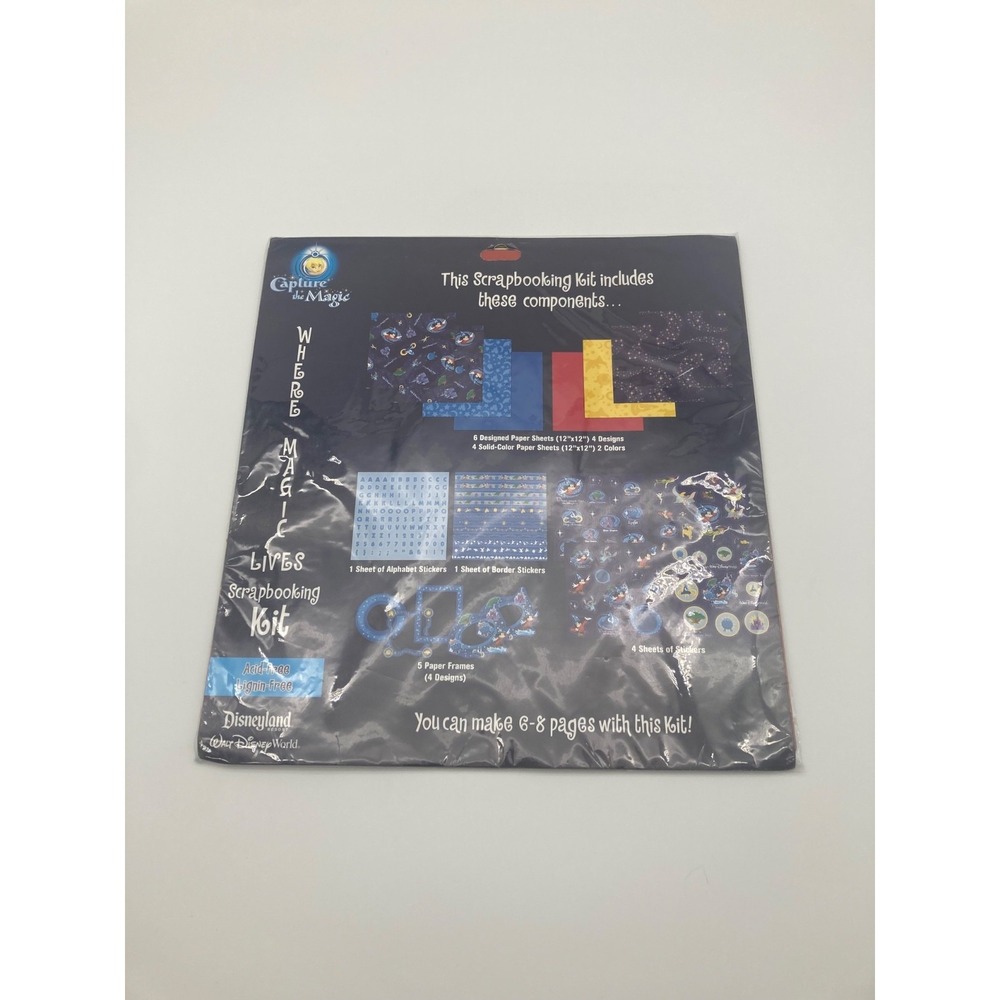 Disney Parks Capture the Magic Scrapbooking Kit Disneyland Disney World Sealed